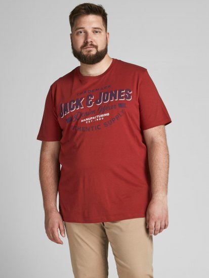 Jack & Jones JJELOGO TEE Red - Camisetas - Camisetas - 2XL-14XL