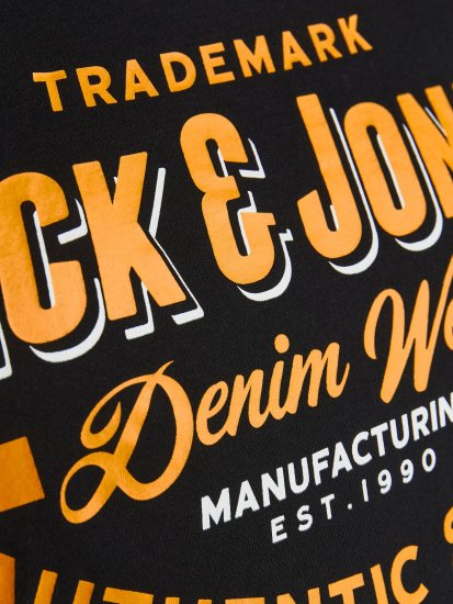 Jack & Jones JJELOGO TEE Black - Camisetas - Camisetas - 2XL-14XL