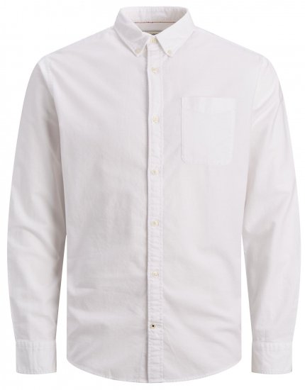 Jack & Jones OXFORD LS Shirt White - Camisas - Camisas 2XL-10XL