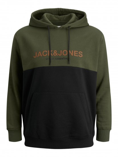 Jack & Jones JJEURBAN BLOCKING SWEAT Forest Green - Sudaderas - Sudaderas 2XL-12XL
