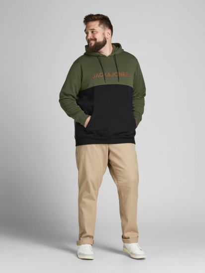 Jack & Jones JJEURBAN BLOCKING SWEAT Forest Green - Sudaderas - Sudaderas 2XL-12XL