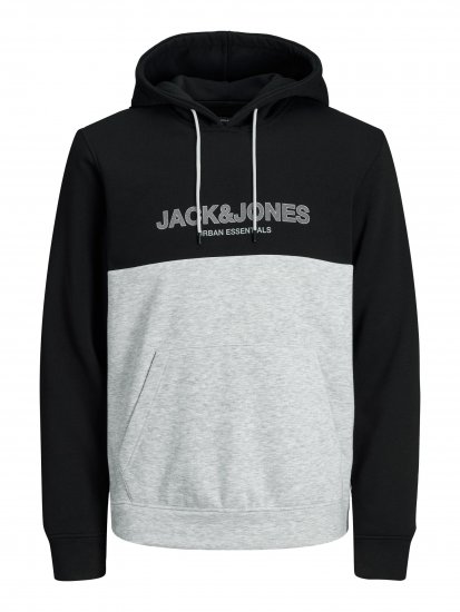 Jack & Jones JJEURBAN BLOCKING SWEAT Black - Sudaderas - Sudaderas 2XL-12XL