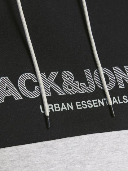 Jack & Jones JJEURBAN BLOCKING SWEAT Black - Sudaderas - Sudaderas 2XL-12XL