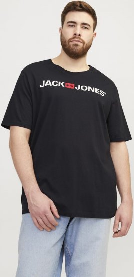 Jack & Jones Corp Logo Crew Neck T-Shirt Black - Camisetas - Camisetas - 2XL-14XL