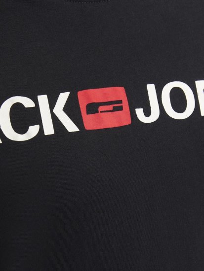 Jack & Jones Corp Logo Crew Neck T-Shirt Black - Camisetas - Camisetas - 2XL-14XL