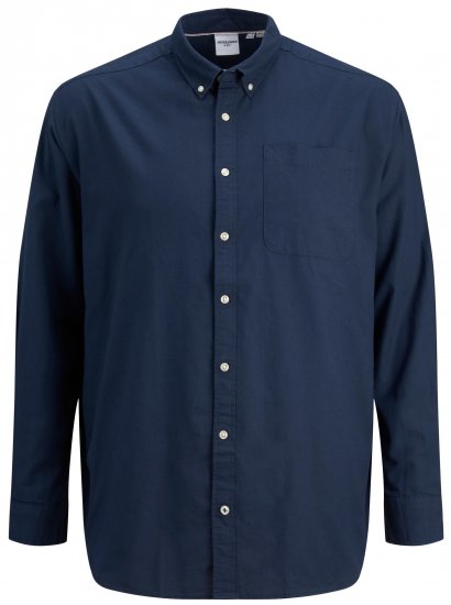 Jack & Jones OXFORD LS Shirt Navy Blazer - Camisas - Camisas 2XL-10XL