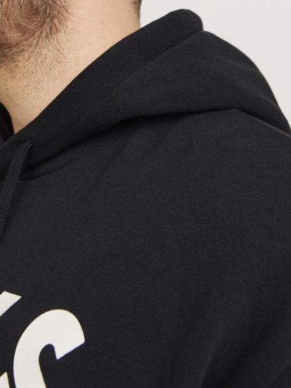 Jack & Jones CORP LOGO Large Print Hoodie Black - Sudaderas - Sudaderas 2XL-12XL