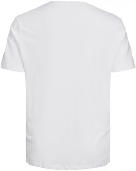 Jack & Jones CORP Logo T-Shirt White w Large Black Print - Camisetas - Camisetas - 2XL-14XL