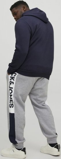Jack & Jones CORP LOGO Large Print Hoodie Navy Blazer - Sudaderas - Sudaderas 2XL-12XL