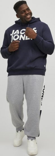 Jack & Jones CORP LOGO Large Print Hoodie Navy Blazer - Sudaderas - Sudaderas 2XL-12XL