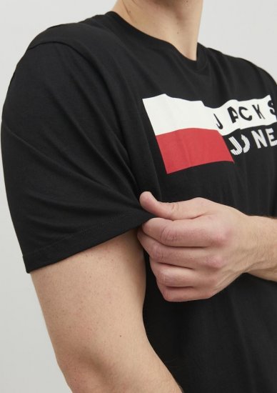 Jack & Jones CORP Logo T-Shirt Black/PLAY 4 - Camisetas - Camisetas - 2XL-14XL