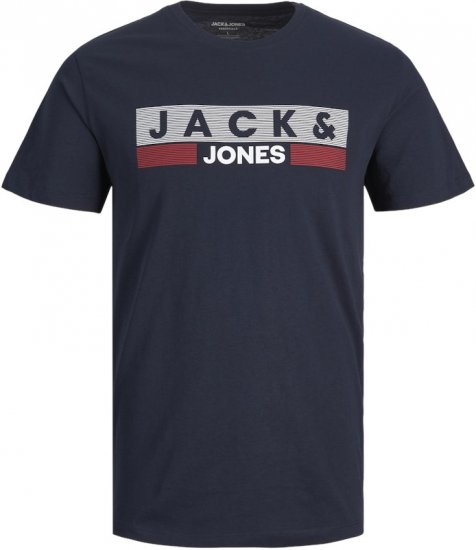 Jack & Jones CORP Logo T-Shirt Navy/PLAY 4 - Camisetas - Camisetas - 2XL-14XL