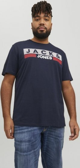 Jack & Jones CORP Logo T-Shirt Navy/PLAY 4 - Camisetas - Camisetas - 2XL-14XL