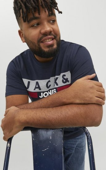 Jack & Jones CORP Logo T-Shirt Navy/PLAY 4 - Camisetas - Camisetas - 2XL-14XL