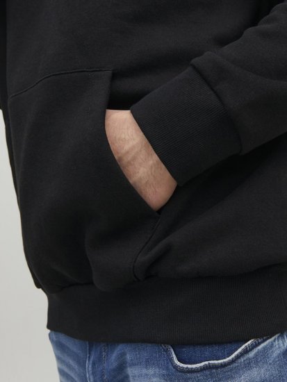 Jack & Jones CORP LOGO PLAY 4 Print Hoodie Black - Sudaderas - Sudaderas 2XL-12XL