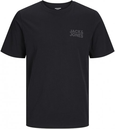 Jack & Jones CORP Logo T-Shirt Black w Small Black Print - Camisetas - Camisetas - 2XL-14XL