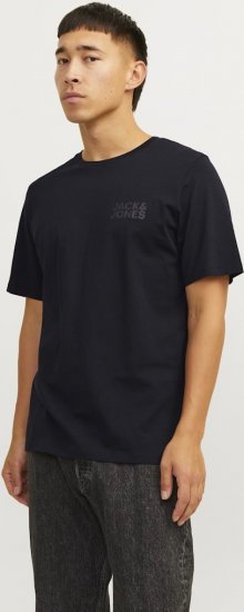 Jack & Jones CORP Logo T-Shirt Black w Small Black Print - Camisetas - Camisetas - 2XL-14XL