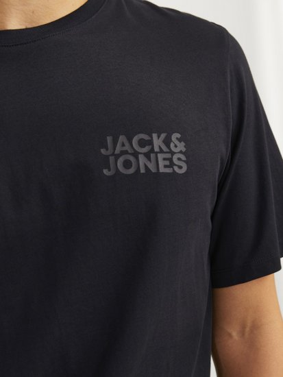 Jack & Jones CORP Logo T-Shirt Black w Small Black Print - Camisetas - Camisetas - 2XL-14XL