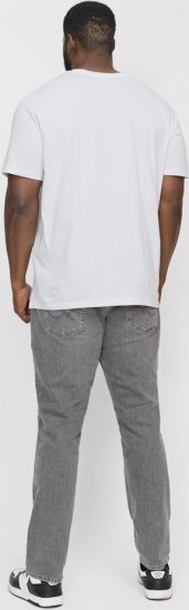 Jack & Jones CORP Logo T-Shirt White w Small Black Print - Camisetas - Camisetas - 2XL-14XL