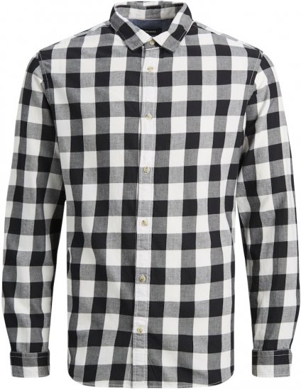 Jack & Jones Gingham L/S Shirt Whisper White - Camisas - Camisas 2XL-10XL