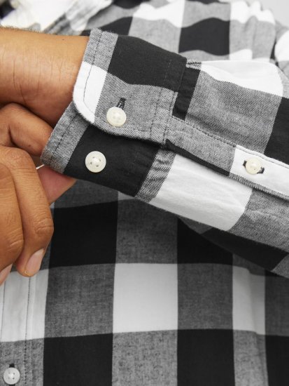 Jack & Jones Gingham L/S Shirt Whisper White - Camisas - Camisas 2XL-10XL