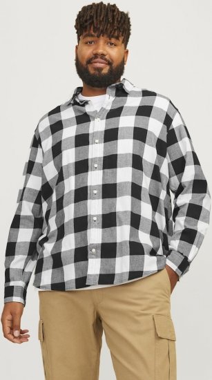 Jack & Jones Gingham L/S Shirt Whisper White - Camisas - Camisas 2XL-10XL