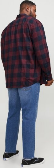 Jack & Jones Gingham L/S Shirt Dark Red - Camisas - Camisas 2XL-10XL