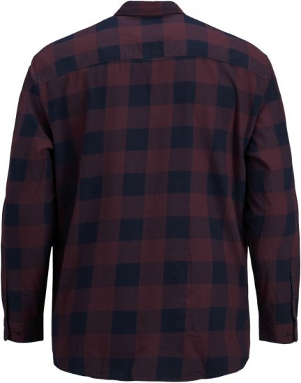 Jack & Jones Gingham L/S Shirt Dark Red - Camisas - Camisas 2XL-10XL