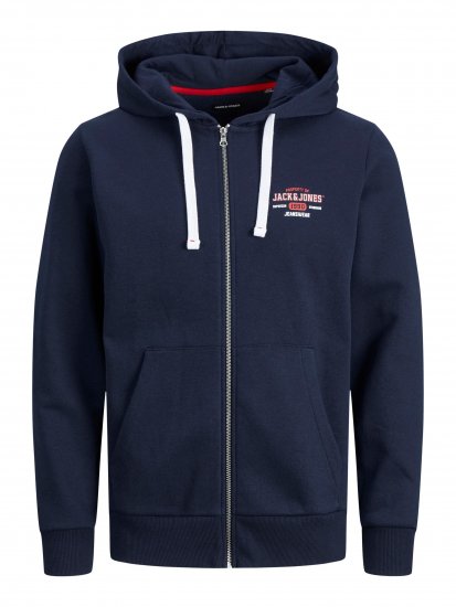 Jack & Jones JJSTAMP ZIP Hoodie Navy - Sudaderas - Sudaderas 2XL-12XL