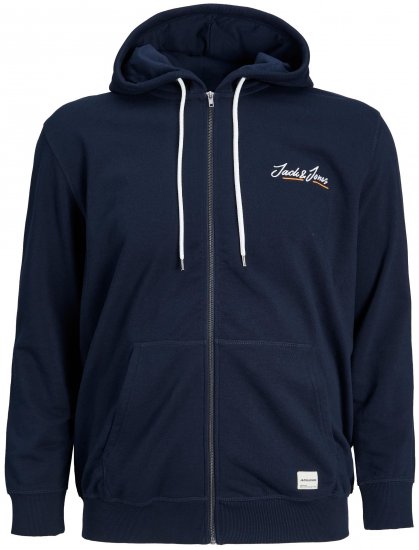 Jack & Jones JORPAUL TONS ZIP Hoodie Navy - Sudaderas - Sudaderas 2XL-12XL
