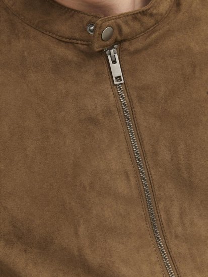 Jack & Jones Rocky Urban Rider Leather Jacket Brown - Chaquetas - Chaquetas Tallas Grandes 2XL-8XL