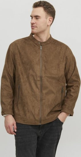 Jack & Jones Rocky Urban Rider Leather Jacket Brown - Chaquetas - Chaquetas Tallas Grandes 2XL-8XL
