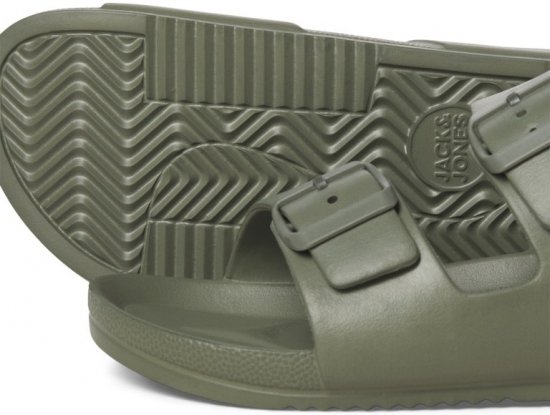 Jack & Jones Croxton Moulded Sandals Khaki - Calzado de hombre 40-52 - Zapatillas de hombre tallas 40-52