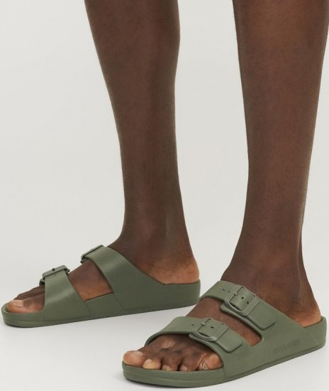 Jack & Jones Croxton Moulded Sandals Khaki - Calzado de hombre 40-52 - Zapatillas de hombre tallas 40-52