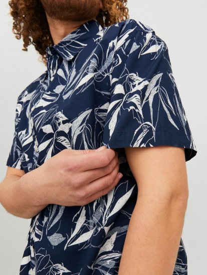 Jack & Jones JORCRAYON AOP Shirt Navy - Camisas - Camisas 2XL-10XL