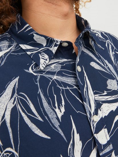 Jack & Jones JORCRAYON AOP Shirt Navy - Camisas - Camisas 2XL-10XL
