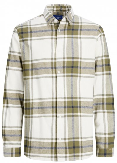 Jack & Jones JORJOSHUA Checked Shirt Dusty Olive - Camisas - Camisas 2XL-10XL