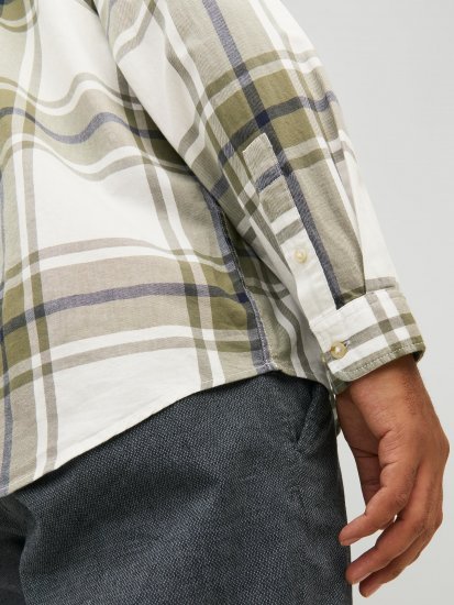 Jack & Jones JORJOSHUA Checked Shirt Dusty Olive - Camisas - Camisas 2XL-10XL