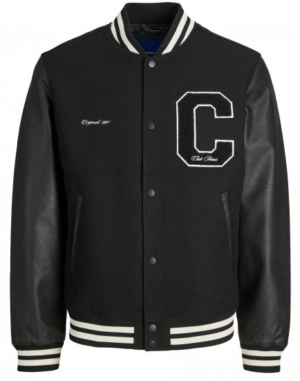 Jack & Jones JORCOLLEGE Bomber Jacket Black - Chaquetas - Chaquetas Tallas Grandes 2XL-8XL