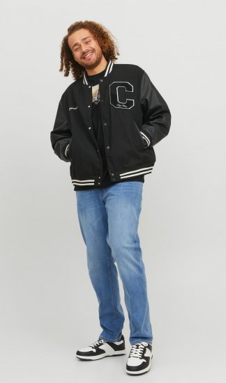 Jack & Jones JORCOLLEGE Bomber Jacket Black - Chaquetas - Chaquetas Tallas Grandes 2XL-8XL