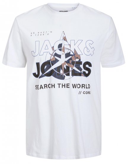 Jack & Jones JCOHUNT T-Shirt White - Camisetas - Camisetas - 2XL-14XL