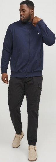 Jack & Jones PAULOS Turtleneck Zip Sweatshirt Navy Blazer - Sudaderas - Sudaderas 2XL-12XL