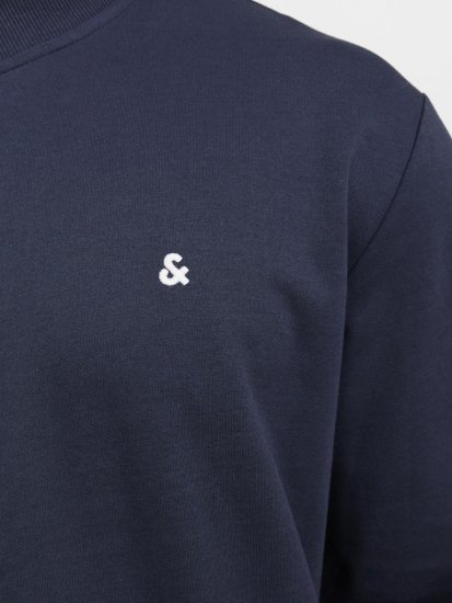 Jack & Jones PAULOS Turtleneck Zip Sweatshirt Navy Blazer - Sudaderas - Sudaderas 2XL-12XL