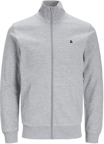 Jack & Jones PAULOS Turtleneck Zip Sweatshirt Light Grey Melange - Sudaderas - Sudaderas 2XL-12XL