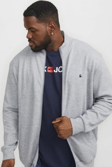 Jack & Jones PAULOS Turtleneck Zip Sweatshirt Light Grey Melange - Sudaderas - Sudaderas 2XL-12XL