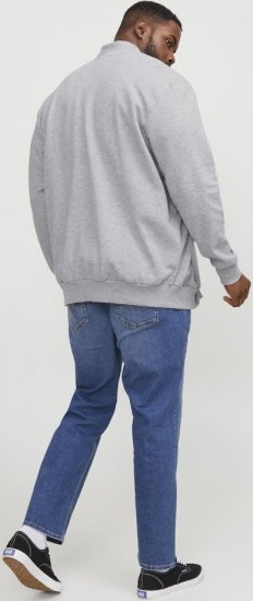 Jack & Jones PAULOS Turtleneck Zip Sweatshirt Light Grey Melange - Sudaderas - Sudaderas 2XL-12XL