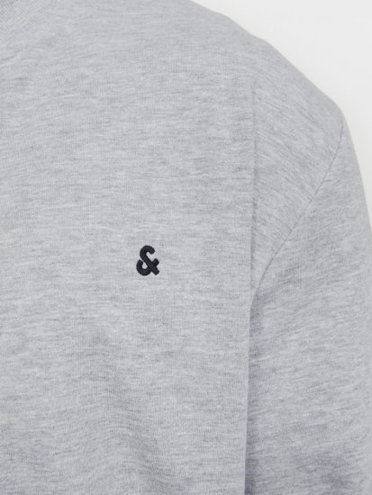 Jack & Jones PAULOS Turtleneck Zip Sweatshirt Light Grey Melange - Sudaderas - Sudaderas 2XL-12XL