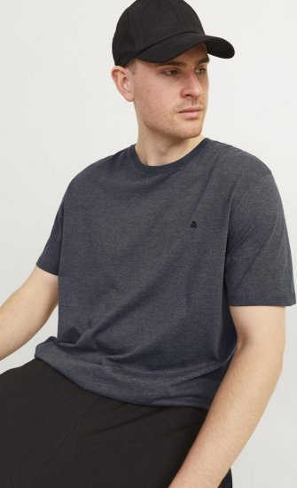 Jack & Jones PAULOS T-Shirt Dark Grey Melange - Camisetas - Camisetas - 2XL-14XL