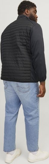 Jack & Jones MULTI SET-IN Sleeves Quilted Jacket With Collar Black - Chaquetas - Chaquetas Tallas Grandes 2XL-8XL
