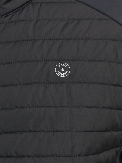 Jack & Jones MULTI SET-IN Sleeves Quilted Jacket With Collar Black - Chaquetas - Chaquetas Tallas Grandes 2XL-8XL